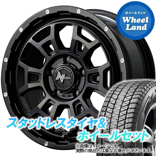 【20日(月)0の付く日限定クーポン!!】【タイヤ交換対象】スズキ エスクード TD#4W MID ナイトロパワー H6スラッグ セミグロスBK/マシニング ブリヂストン ブリザック DM-V3 225/70R16 16インチ スタッドレスタイヤ&ホイールセット 4本1台分