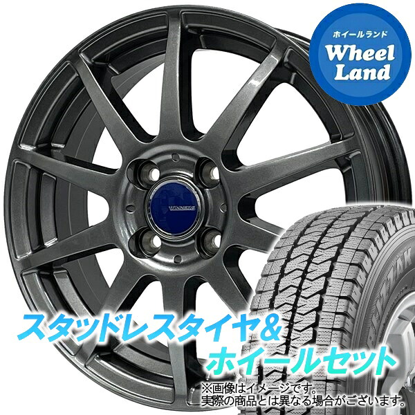 【10日(金)期間限定クーポン!!】【タイヤ交換対象】ダイハツ アトレー S700系 WINNERS ウイナーズ CF-01 メタリックグレー ブリヂストン ブリザック VL10 145/80R12 12インチ スタッドレスタイヤ&ホイールセット 4本1台分