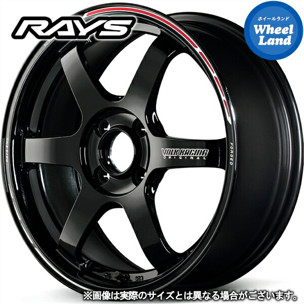 【在庫あり】【ホイールのみ単品4本セット】ロードスター NA/NB/ND系 標準キャリパー車 カスタムサイズレイズ ボルクレーシング TE37 SONIC タイムアタックエディション ブラック/REDOT(KR) 7.0J-16 インセット26 4穴 PCD100 16インチホイール 4本1台分【送料無料】