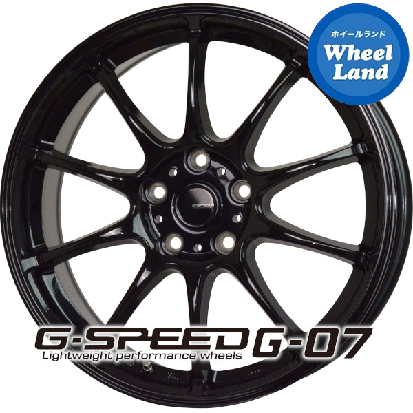 【ノア/VOXY他】ホットスタッフ Gスピード G-07 メタリックブラック(MBK) 6.0J-15 +53 5穴 PCD114.3 15インチホイール 4本1台分【送料無料】