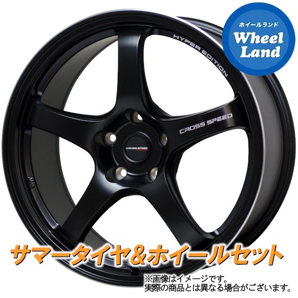 【25日(土)5の付く日限定クーポン!!】【タイヤ交換対象】スズキ スイフトスポーツ ZC31S クロススピード ハイパーエディションCR5 セミグロスBK ダンロップ ディレッツァ DZ102 215/40R17 17インチ サマータイヤ ホイール セット 4本1台分｜ホイールランド 店