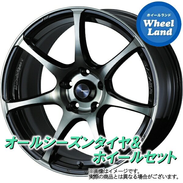 【10日(金)期間限定クーポン!!】【タイヤ交換対象】マツダ CX-8 KG系 WEDS ウェッズスポーツ SA-75R ウォースブラッククリアー ヨコハマ ブルーアース 4S AW21 225/65R17 17インチ オールシーズンタイヤ ホイール セット 4本1台分