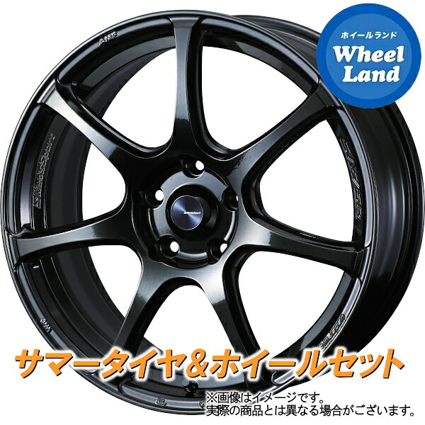 【10日(金)期間限定クーポン!!】【タイヤ交換対象】ダイハツ ミラ カスタム L250,260系 WEDS ウェッズスポーツ SA-75R ハイパーブラッククリア2 ヨコハマ アドバン フレバ V701 165/50R15 15インチ サマータイヤ ホイール セット 4本1台分