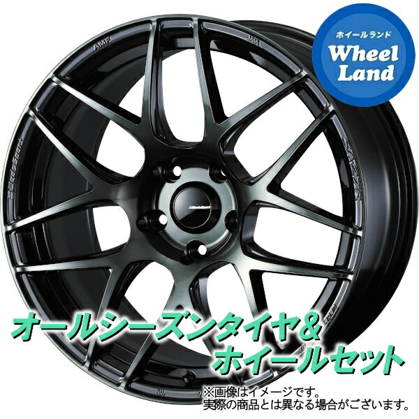 【10日(金)期間限定クーポン!!】【タイヤ交換対象】トヨタ ヴェルファイア 30系 16in-17in WEDS ウェッズスポーツ SA-27R WBC ヨコハマ ブルーアース 4S AW21 235/50R18 18インチ オールシーズンタイヤ ホイール セット 4本1台分