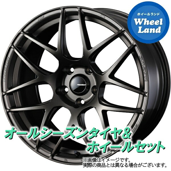 【10日(金)期間限定クーポン!!】【タイヤ交換対象】トヨタ アルファード 20系 WEDS ウェッズスポーツ SA-27R ＥＪブロンズ ヨコハマ ブルーアース 4S AW21 235/50R18 18インチ オールシーズンタイヤ ホイール セット 4本1台分