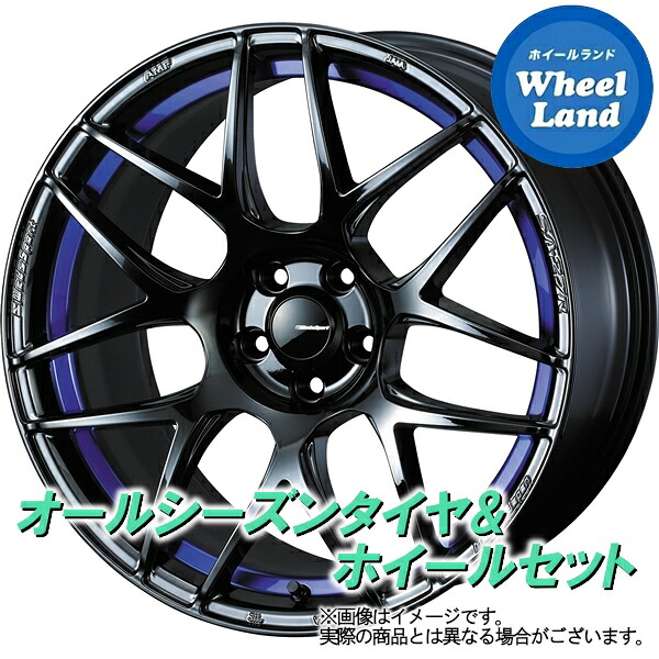 【30日期間限定特別クーポン!!】【タイヤ交換対象】トヨタ カローラ フィールダー 140系 WEDS ウェッズスポーツ SA-27R BLC2 ヨコハマ ブルーアース 4S AW21 215/45R17 17インチ オールシーズンタイヤ ホイール セット 4本1台分｜ホイールランド 店
