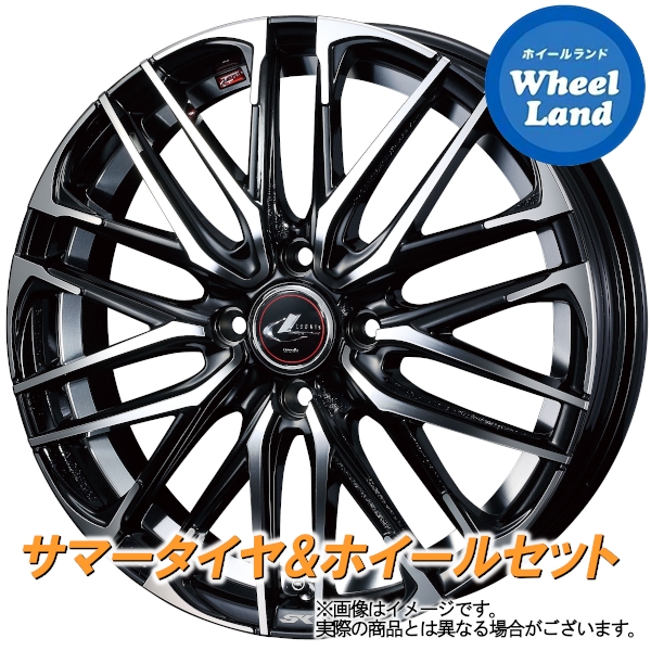 【10日(金)期間限定クーポン!!】【タイヤ交換対象】トヨタ カローラ フィールダー 140系 WEDS レオニス SK パールブラックミラーカット ダンロップ ディレッツァ Z3 215/45R17 17インチ サマータイヤ ホイール セット 4本1台分