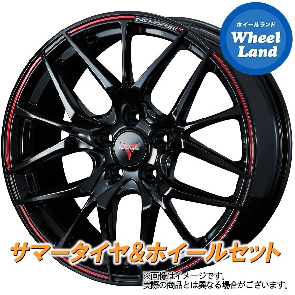 ポイント10倍 楽天市場 5 5 水 5のつく日 クーポン タイヤ交換対象 マツダ アテンザセダン Gh系 Weds ノヴァリス ローグsh ピアノブラック レッドライン ヨコハマ アドバン フレバ V701 215 50r17 17インチ サマータイヤ ホイール セット 4本1台分 ホイール