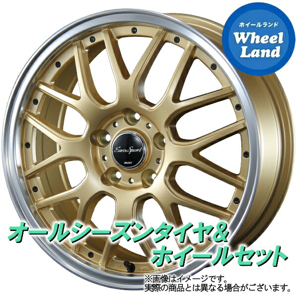 【25日(土)5の付く日限定クーポン!!】【タイヤ交換対象】スバル フォレスター SJ系 BLEST ユーロスポーツ タイプ815 セミグロスゴールド ヨコハマ ブルーアース 4S AW21 225/60R17 17インチ オールシーズンタイヤ ホイール セット 4本1台分｜ホイールランド 店