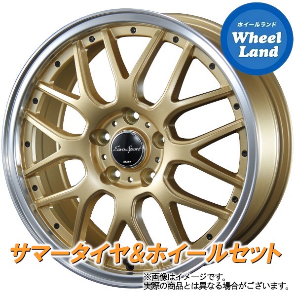 4 25 月 24h限定クーポン Gg2w タイヤ交換対象 ミツビシ アウトランダーphev Gg2w Blest Cl1 ユーロスポーツ タイヤ ホイールセット タイプ815 セミグロスゴールド プロクセス トーヨー ホイール サマータイヤ Cl1 4本1台分 セット Suv 225 55r18 18インチ