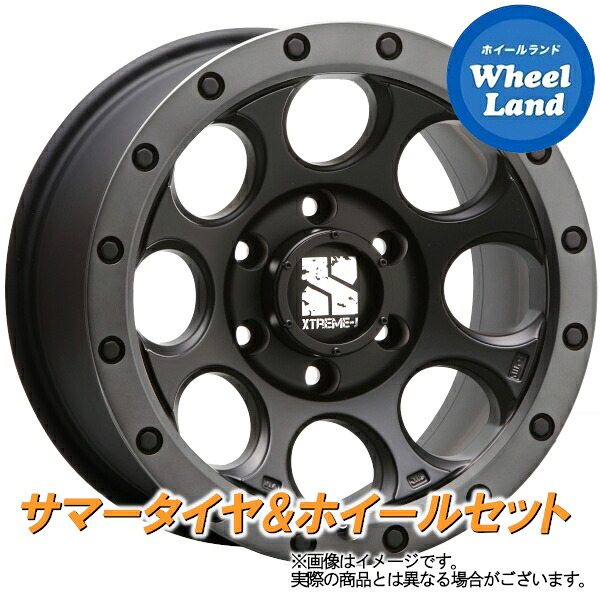 【25日(土)5の付く日限定クーポン!!】【タイヤ交換対象】トヨタ FJクルーザー 15系 MLJ エクストリームJ XJ03 フラットBK/スモークフランジ トーヨー オープンカントリー RT 285/60R18 18インチ サマータイヤ ホイール セット 4本1台分|ホイールランド 店