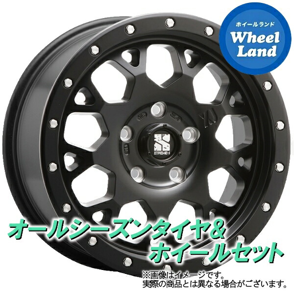 【10日(金)期間限定クーポン!!】【タイヤ交換対象】ニッサン エクストレイル T30系 MLJ エクストリームJ XJ04 サテンブラック ヨコハマ ブルーアース 4S AW21 215/60R17 17インチ オールシーズンタイヤ ホイール セット 4本1台分