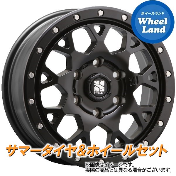 【25日(土)5の付く日限定クーポン!!】【タイヤ交換対象】トヨタ ランドクルーザー プラド 120系 MLJ エクストリームJ XJ04 サテンブラック ダンロップ グラントレック AT5 265/65R17 17インチ サマータイヤ ホイール セット 4本1台分|ホイールランド 店