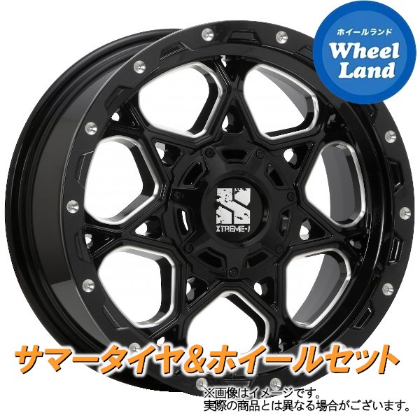 【25日(土)5の付く日限定クーポン!!】【タイヤ交換対象】ランドクルーザープラド 150系TZ-G,TZ除くカスタム MLJ エクストリームJ XJ06 グロスブラックミルド ヨコハマ ジオランダー X-AT G016 265/70R17 17インチ サマータイヤ ホイール セット 4本1台分|ホイールランド 店