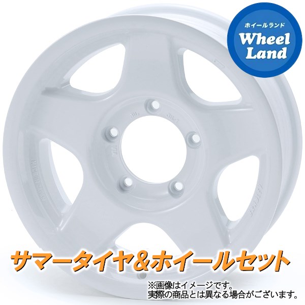 【10日(金)期間限定クーポン!!】【タイヤ交換対象】スズキ ジムニー カスタム 4X4エンジニアリング ブラッドレー V パールホワイト ヨコハマ ジオランダー AT G015 185/85R16 16インチ サマータイヤ&ホイールセット 4本1台分