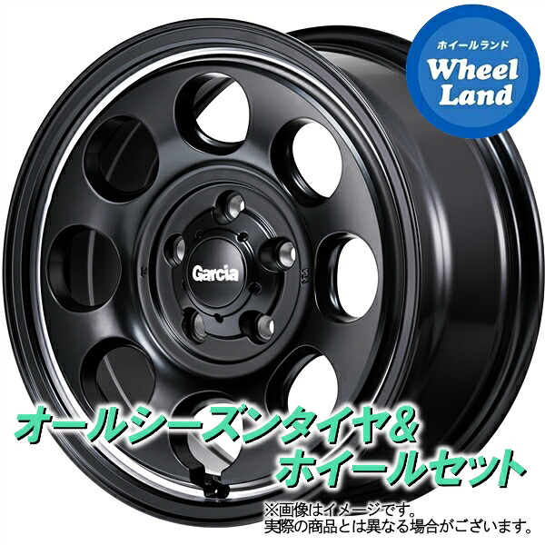 【25日(土)5の付く日限定クーポン!!】【タイヤ交換対象】ホンダ ジェイド FR4 MID ガルシア パーム8 セミグロスBK／ヴァーレイPO ヨコハマ ブルーアース 4S AW21 205/60R16 16インチ オールシーズンタイヤ ホイール セット 4本1台分｜ホイールランド 店