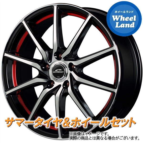 4 25 月 24h限定クーポン タイヤ交換対象 トヨタ セット カローラクロス 10系 ホイール Mid 車用品 シュナイダー Rx810 Bkpo アンダーカットレッド ヨコハマ Es 225 50r18 サマータイヤ Es32 ブルーアース 4本1台分 18インチ ホイール セット 買取 福岡