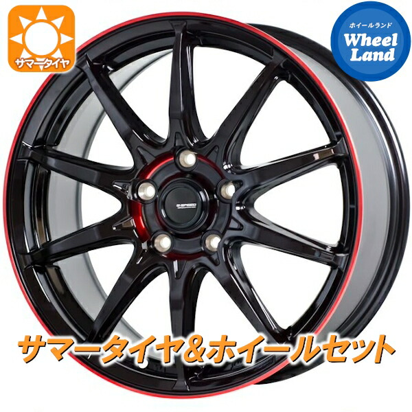 【20日(月)0の付く日限定クーポン!!】【タイヤ交換対象】トヨタ ハリアー 30系 ホットスタッフ Gスピード P-05R BK＆RED トーヨー オープンカントリー AT3 WL 225/65R17 17インチ サマータイヤ&ホイールセット 4本1台分