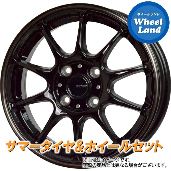 【10日(金)期間限定クーポン!!】【タイヤ交換対象】ホンダ ライフ JC系 NA車 2WD HOT STUFF Gスピード P-07 ブラック／ブロンズクリア ダンロップ ディレッツァ Z3 165/55R14 14インチ サマータイヤ ホイール セット 4本1台分