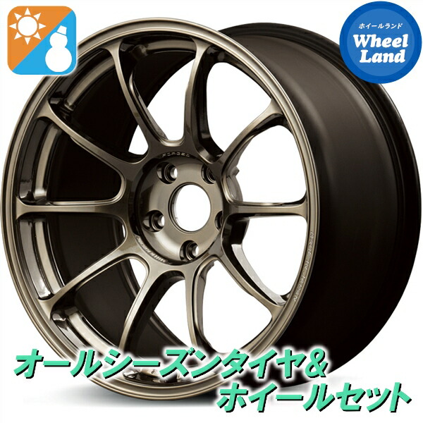 【25日(土)5の付く日限定クーポン!!】【タイヤ交換対象】ホンダ アコード CR系 レイズ ボルクレーシング ZE40 SZ ダンロップ シンクロウェザー 225/50R17 17インチ オールシーズンタイヤ&ホイールセット 4本1台分｜ホイールランド 店 225,765円