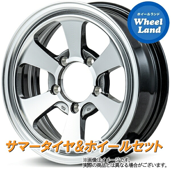 【25日(土)5の付く日限定クーポン!!】【タイヤ交換対象】スズキ ジムニー JB23 MID ガルシア ダラス6 ポリッシュ/ライングレー トーヨー オープンカントリー AT3 175/80R16 16インチ サマータイヤ&ホイールセット 4本1台分｜ホイールランド 店