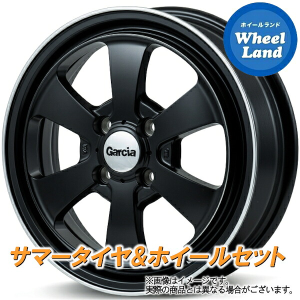 【10日(金)期間限定クーポン!!】【タイヤ交換対象】ニッサン オッティ H92系 MID ガルシア ダラス6 セミグロスBK/DP ヨコハマ アドバン フレバ V701 165/50R15 15インチ サマータイヤ&ホイールセット 4本1台分