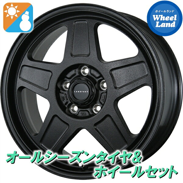 【10日(金)期間限定クーポン!!】【タイヤ交換対象】マツダ RX-8 SE3P トピー ランドフット GWD ラギッドブラック ヨコハマ ブルーアース 4S AW21 225/50R17 17インチ オールシーズンタイヤ&ホイールセット 4本1台分