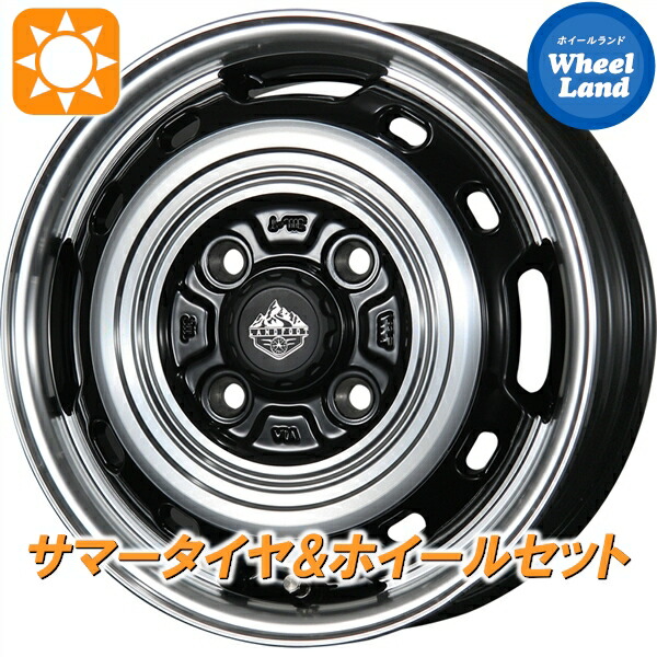 【25日(土)5の付く日限定クーポン!!】【タイヤ交換対象】スズキ ソリオ MA15系 トピー ランドフット XFG グロスブラック/PO トーヨー トランパス mp7 165/65R14 14インチ サマータイヤ&ホイールセット 4本1台分｜ホイールランド 店
