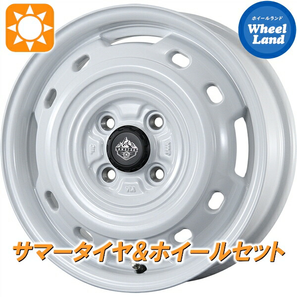 【25日(土)5の付く日限定クーポン!!】【タイヤ交換対象】スズキ ソリオ MA15系 トピー ランドフット XFG ホワイト トーヨー トランパス mp7 165/65R14 14インチ サマータイヤ&ホイールセット 4本1台分｜ホイールランド 店