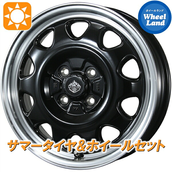 【10日(金)期間限定クーポン!!】【タイヤ交換対象】ダイハツ ブーン M600系 インチダウン不可 トピー ランドフット SWZ グロスBK/リムPO トーヨー ナノエナジー 3プラス 165/70R14 14インチ サマータイヤ&ホイールセット 4本1台分