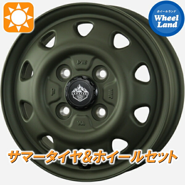 【25日(土)5の付く日限定クーポン!!】【タイヤ交換対象】スズキ ハスラー MR92S,MR52S トピー ランドフット SWZ オリーブドラブ トーヨー トランパス mp7 165/65R14 14インチ サマータイヤ&ホイールセット 4本1台分｜ホイールランド 店