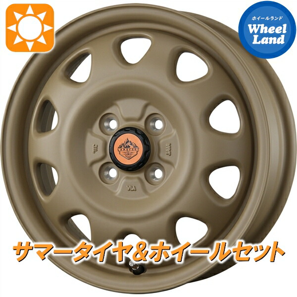 【10日(金)期間限定クーポン!!】【タイヤ交換対象】ニッサン モコ MG22系 トピー ランドフット SWZ カフェラテ トーヨー ナノエナジー 3 165/50R15 15インチ サマータイヤ&ホイールセット 4本1台分