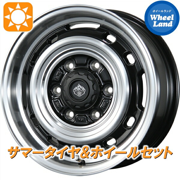 【15日(水)お得なクーポン!!】【タイヤ交換対象】トヨタ ハイエース 全グレード トピー ランドフット XFG グロスブラック/PO トーヨー トーヨー H30 195/80R15 15インチ サマータイヤ&ホイールセット 4本1台分 71,335円