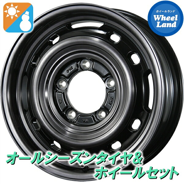【25日(土)5の付く日限定クーポン!!】【タイヤ交換対象】スズキ ジムニーノマド JC74W トピー ランドフット XFG スモーククリア/PO ダンロップ シンクロウェザー 215/65R16 16インチ オールシーズンタイヤ&ホイールセット 4本1台分｜ホイールランド 店