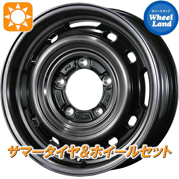【25日(土)5の付く日限定クーポン!!】【タイヤ交換対象】スズキ ジムニー JB23 トピー ランドフット XFG スモーククリア/PO ダンロップ グラントレック AT5 175/80R16 16インチ サマータイヤ&ホイールセット 4本1台分|ホイールランド 店