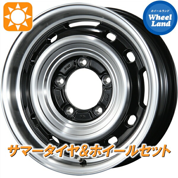 【25日(土)5の付く日限定クーポン!!】【タイヤ交換対象】スズキ ジムニー JB23 トピー ランドフット XFG グロスブラック/PO ダンロップ グラントレック AT5 175/80R16 16インチ サマータイヤ&ホイールセット 4本1台分|ホイールランド 店