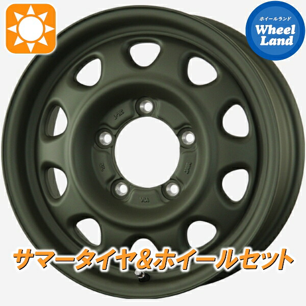 【10日(金)期間限定クーポン!!】【タイヤ交換対象】スズキ ジムニーノマド JC74W トピー ランドフット SWZ オリーブドラブ ヨコハマ ジオランダー MT G003 195/80R15 15インチ サマータイヤ&ホイールセット 4本1台分