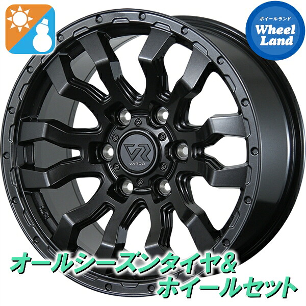 【20日(月)0の付く日限定クーポン!!】【タイヤ交換対象】トヨタ ハイエース 全グレード トピー ヴァブロ RR-01 ガンメタ ダンロップ オールシーズン マックス VA1 195/80R15 15インチ オールシーズンタイヤ&ホイールセット 4本1台分