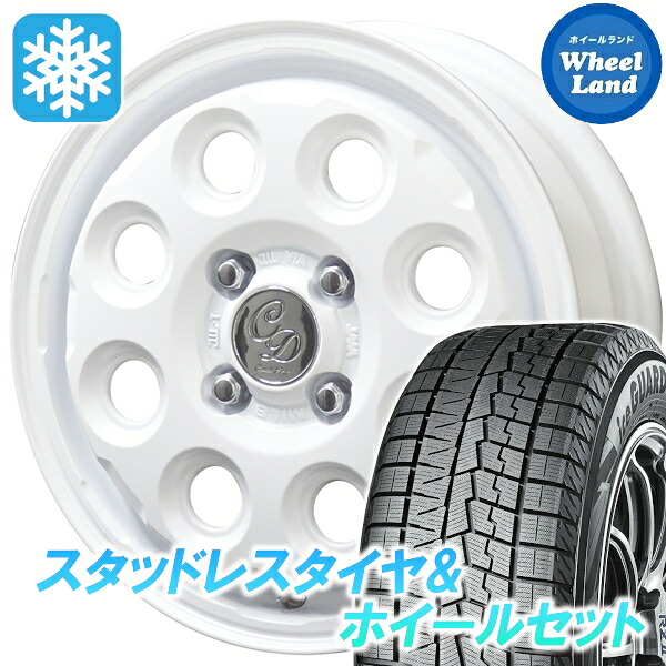 【25日(土)5の付く日限定クーポン!!】【タイヤ交換対象】ミツビシ デリカミニ BA系 4WD KYOHO カワイイ デコル ネイチャー マットホワイト ヨコハマ アイスガード 7 IG70 165/60R15 15インチ スタッドレスタイヤ&ホイールセット 4本1台分|ホイールランド 店