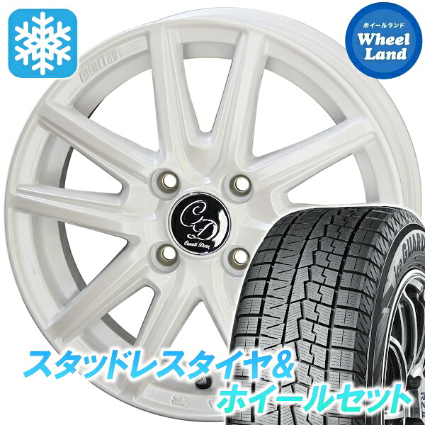 【15日(水)お得なクーポン!!】【タイヤ交換対象】トヨタ ピクシス ジョイ LA250S,260S C KYOHO カワイイ　デコル カヌレ ルミエールホワイト ヨコハマ アイスガード 7 IG70 165/65R14 14インチ スタッドレスタイヤ&ホイールセット 4本1台分