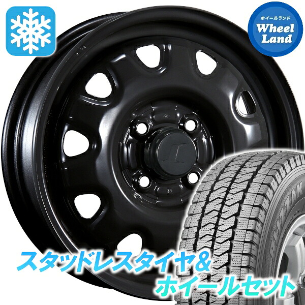 【30日期間限定特別クーポン!!】【タイヤ交換対象】スズキ エブリィ DA17V トピー スチール カラーホイール ブラック ブリヂストン ブリザック VL10 145/80R12 12インチ スタッドレスタイヤ&ホイールセット 4本1台分｜ホイールランド 店
