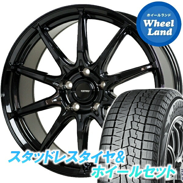 【10日(金)期間限定クーポン!!】【タイヤ交換対象】 ホットスタッフ Gスピード G-05 メタリックブラック ヨコハマ アイスガード 7 IG70 205/65R15 15インチ スタッドレスタイヤ&ホイールセット 4本1台分