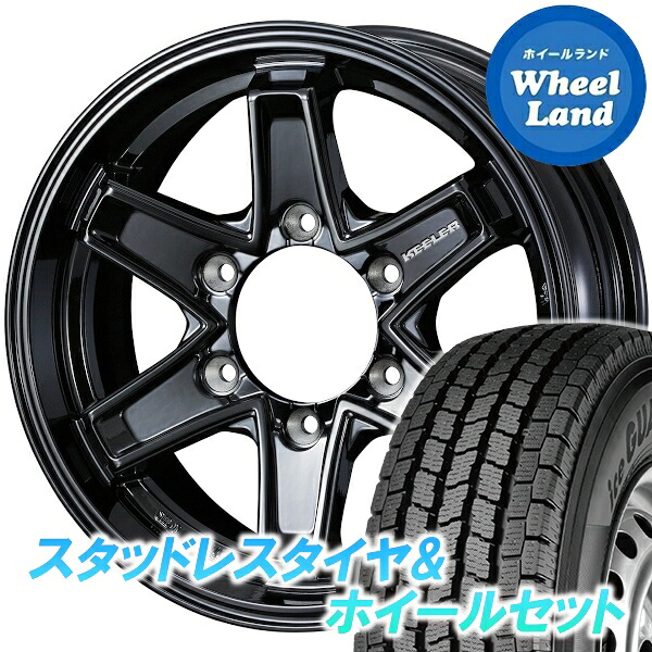 【10日(金)期間限定クーポン!!】【タイヤ交換対象】 WEDS キーラー タクティクス グロスブラック ヨコハマ アイスガード iG91 195/80R15 15インチ スタッドレスタイヤ&ホイールセット 4本1台分
