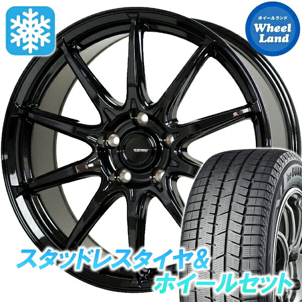【10日(金)期間限定クーポン!!】【タイヤ交換対象】スバル フォレスター SL系 ホットスタッフ Gスピード G-05 メタリックBK ヨコハマ アイスガード 8 IG80 225/60R17 17インチ スタッドレスタイヤ&ホイールセット 4本1台分
