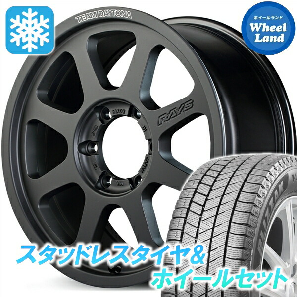 【25日(土)5の付く日限定クーポン!!】【タイヤ交換対象】 レイズ TEAMデイトナ D108 BPJ ブリヂストン ブリザック VRX3 265/65R18 18インチ スタッドレスタイヤ&ホイールセット 4本1台分|ホイールランド 店