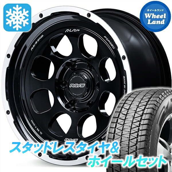 【15日(水)お得なクーポン!!】【タイヤ交換対象】 レイズ A・LAP 08X BD ブリヂストン ブリザック DM-V3 265/65R18 18インチ スタッドレスタイヤ&ホイールセット 4本1台分