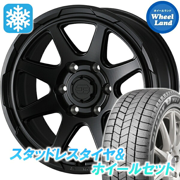 【25日(土)5の付く日限定クーポン!!】【タイヤ交換対象】 ウェッズ スタットベルク セミマットBK ブリヂストン ブリザック WZ-1 265/65R18 18インチ スタッドレスタイヤ&ホイールセット 4本1台分｜ホイールランド 店