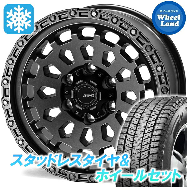 【25日(土)5の付く日限定クーポン!!】【タイヤ交換対象】トヨタ FJクルーザー 15系 4X4エンジニアリング Air/G ヴァルカン マットGM ブリヂストン ブリザック DM-V3 265/70R17 17インチ スタッドレスタイヤ&ホイールセット 4本1台分|ホイールランド 店