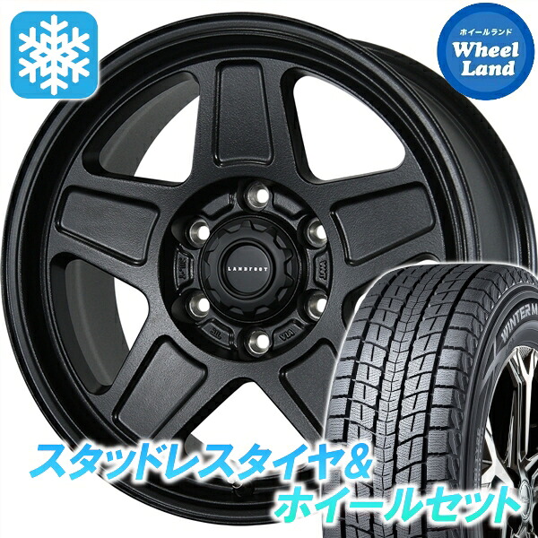 【25日(土)5の付く日限定クーポン!!】【タイヤ交換対象】トヨタ ランクル250 GX除く トピー ランドフット GWD ラギッドブラック ダンロップ ウインターマックス SJ8+ 265/65R18 18インチ スタッドレスタイヤ&ホイールセット 4本1台分｜ホイールランド 店