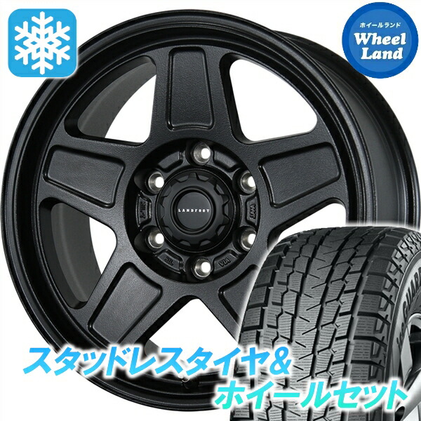 【10日(金)期間限定クーポン!!】【タイヤ交換対象】トヨタ ランクル250 GX除く トピー ランドフット GWD ラギッドブラック ヨコハマ アイスガード SUV G075 265/70R18 18インチ スタッドレスタイヤ&ホイールセット 4本1台分 102,250円
